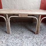 Refurbished rattan coffee table