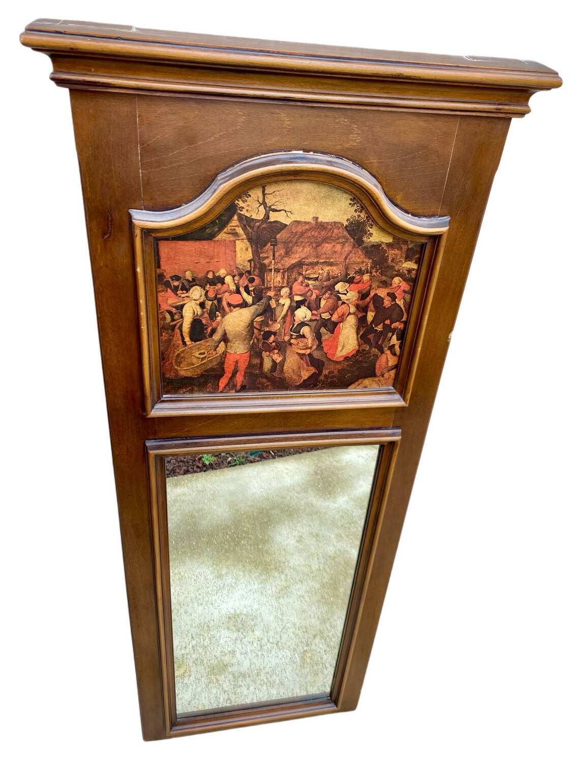 Wooden trumeau mirror, France