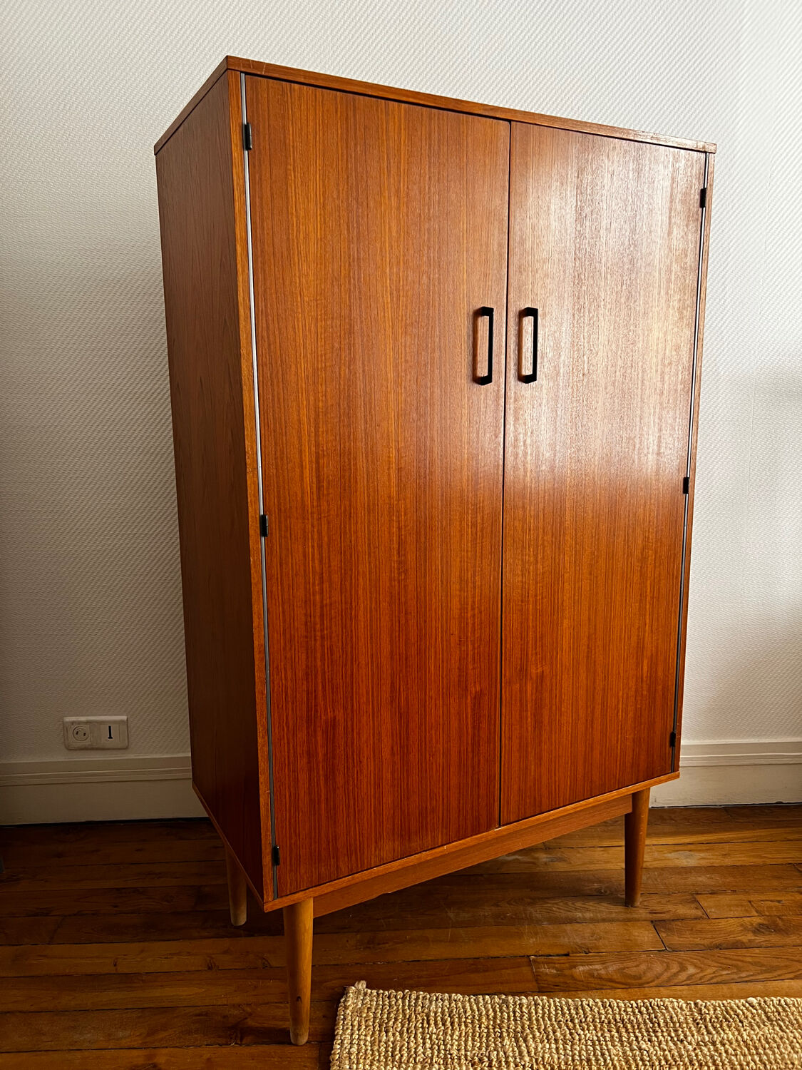 "Brissac" wardrobe in teak, 1950s