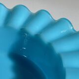 CENDRIER Vide-Poche Verre OPALIN Bleu VINTAGE