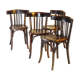 Suite de 4 chaises bistrot de Fischel 1930 bois-courbé