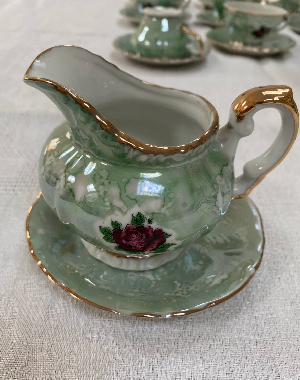 Complete tea and coffee service for 8 cups - Italian porcelain from the 1950s.