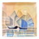 Square dish with junk decoration