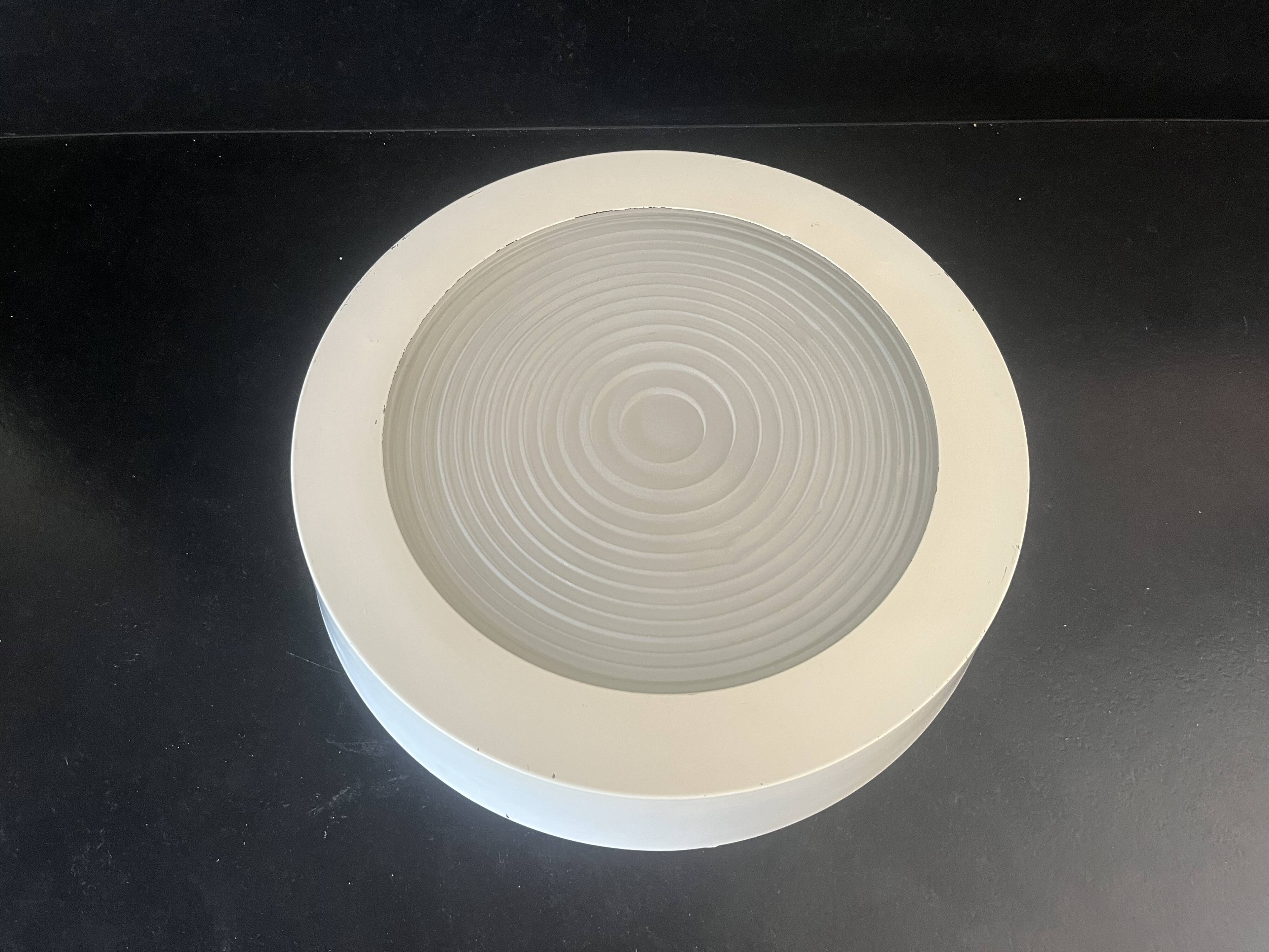 Lacquered metal Holophane ceiling light