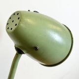 Green industrial workshop table lamp, 1960s
