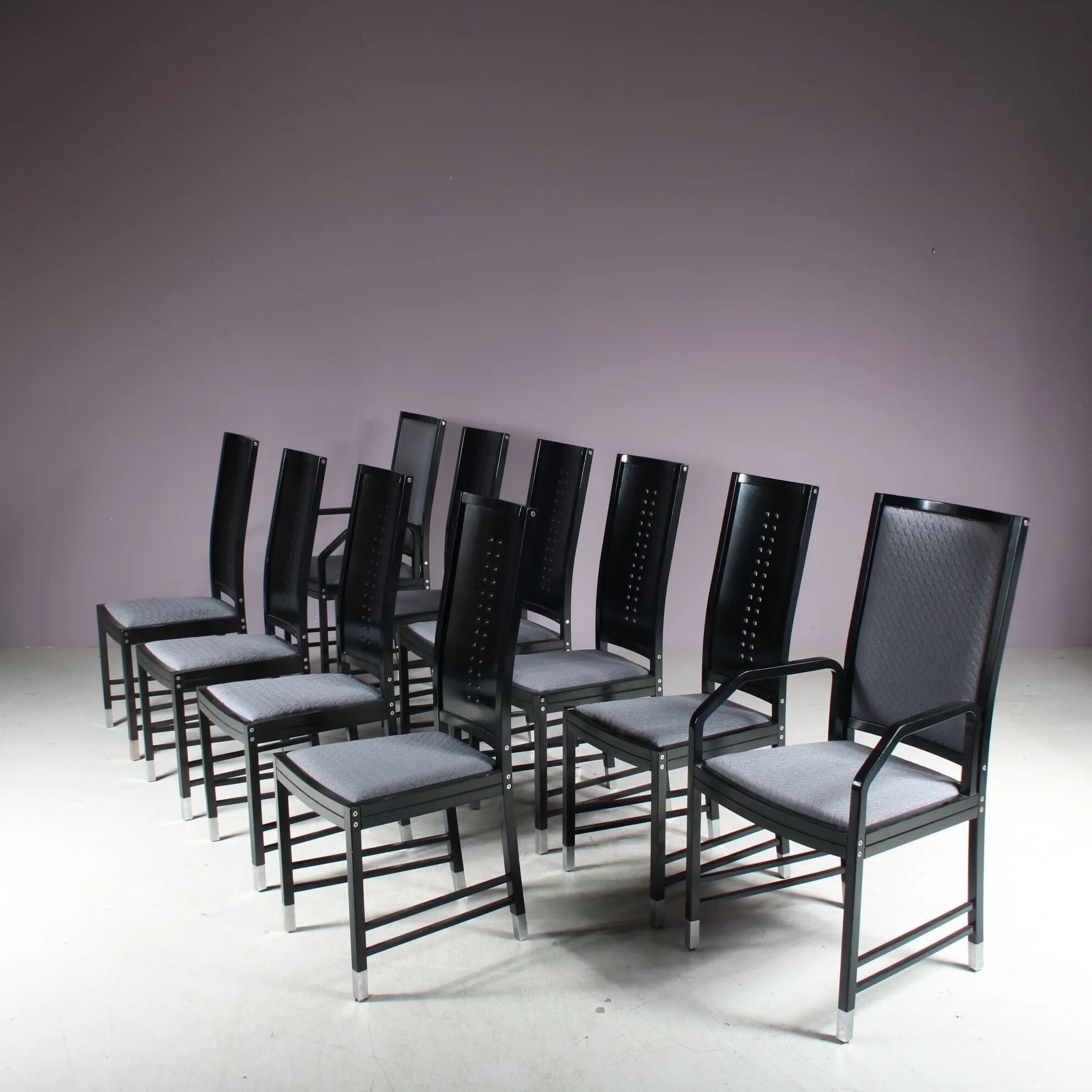 Set of 10 dining chairs by Ernst W. Beranek for Thonet, Austria 1980