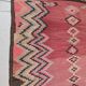 Tapis kilim ancien dans des tons rose