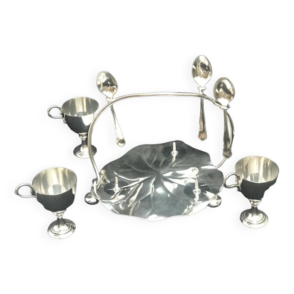 4 pièces Coquetier Set, coquetiers en Acier Inoxydable Coquetier