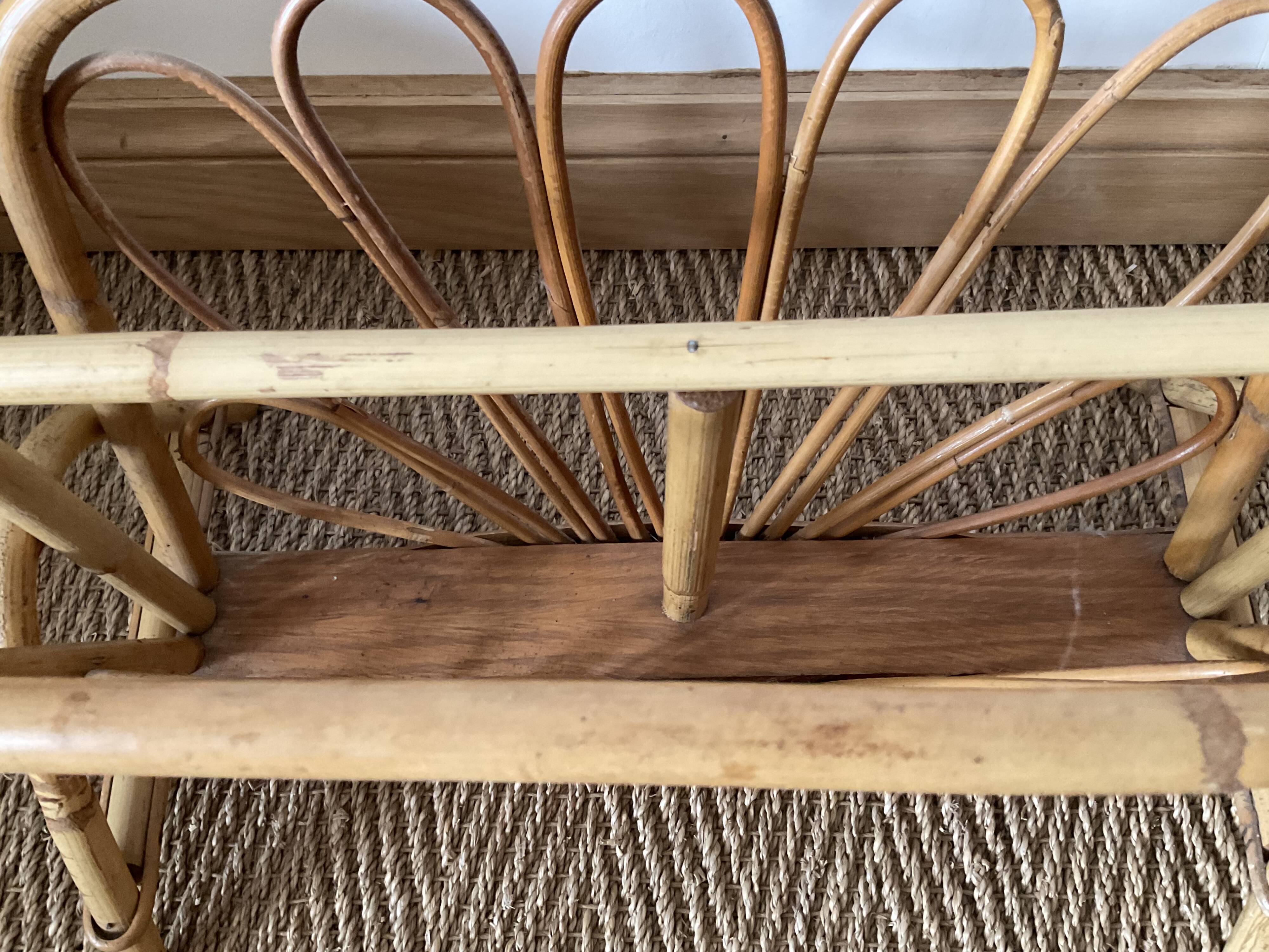 Bamboo magazine rack.