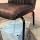 Bronze green leather armchair 1950