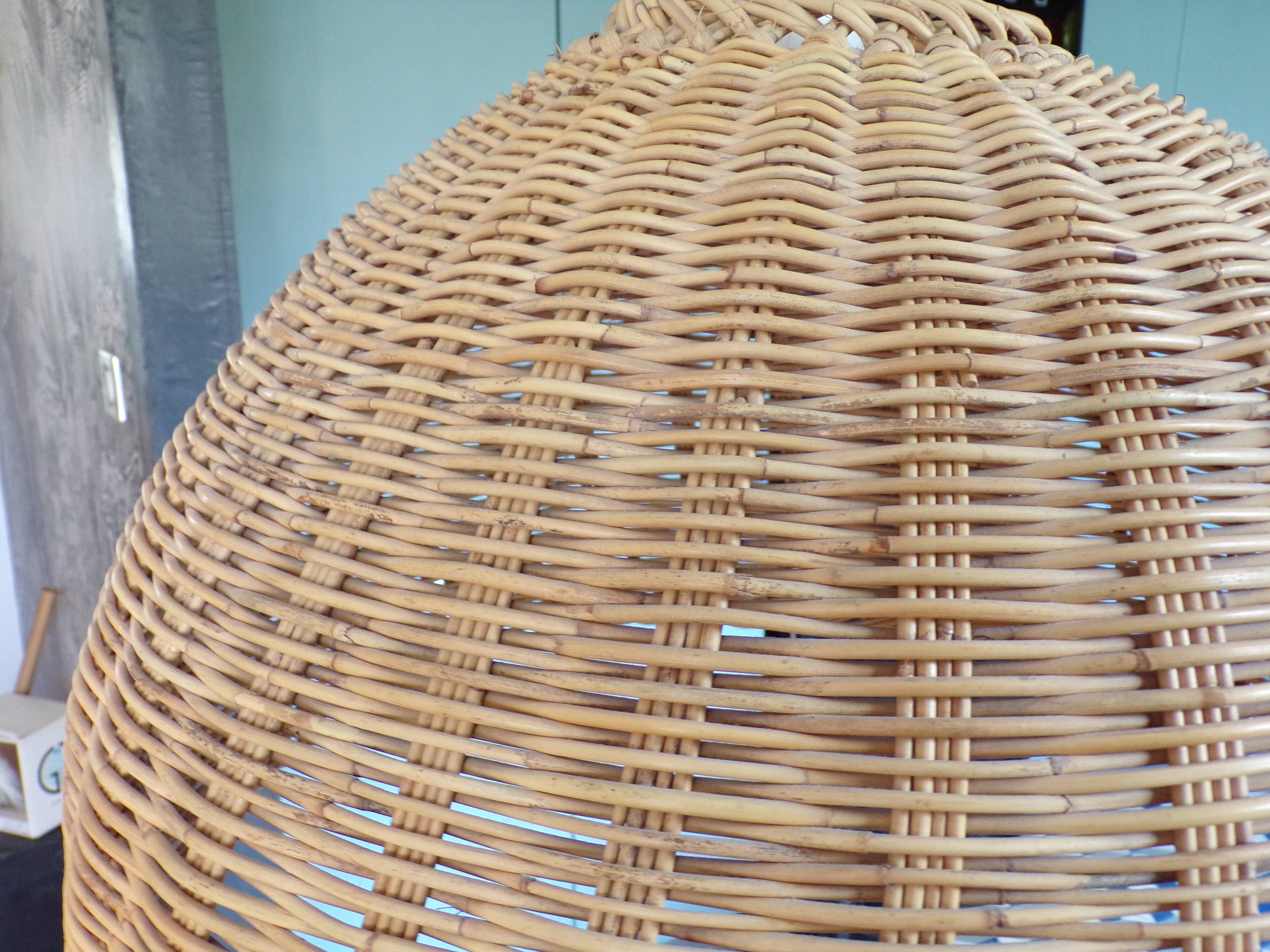 Vintage wicker pendant light Ø55cm