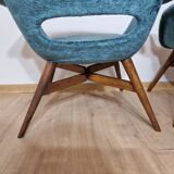 Restored shell armchairs by Miroslav Navratil