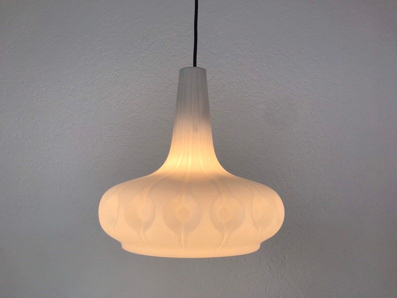 Glass pendant lamp Peill and Putzler , Germany, 1970s