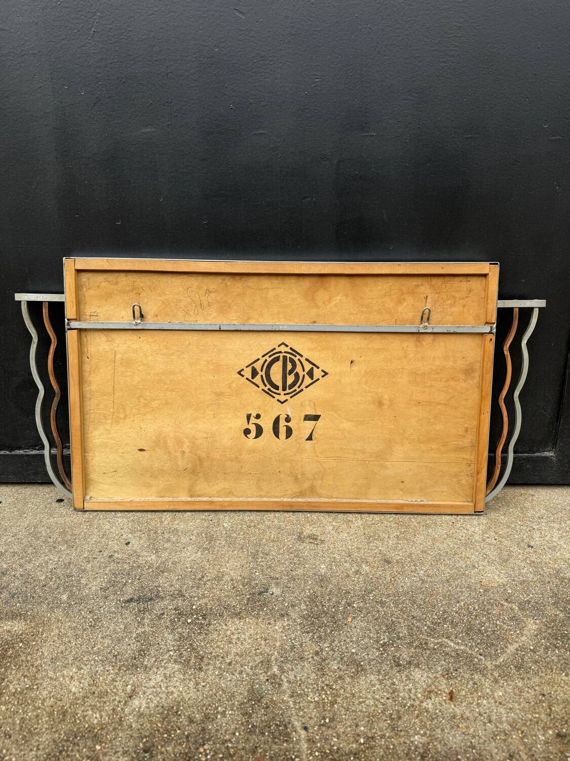 Chrome Art Deco mirror