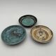 Set of Three Glazed Ceramic Bowls with Mythological Decoration, Pieces