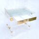Bureau en verre acrylique et laiton par Charles Hollis Jones