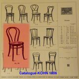 Pair of kohn n°18 1/2 bistro chairs from 1900, wooden seat - no thonet -
