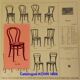 Pair of kohn n°18 1/2 bistro chairs from 1900, wooden seat - no thonet -
