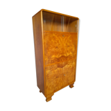 Art Deco secretary in walnut and walnut bramble