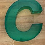 Letter signs C in transparent plexiglass