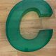 Letter signs C in transparent plexiglass