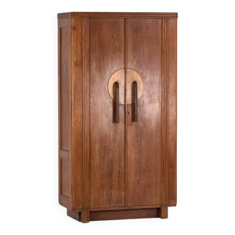 Antique wooden wardrobe with 2 doors, circa 1920