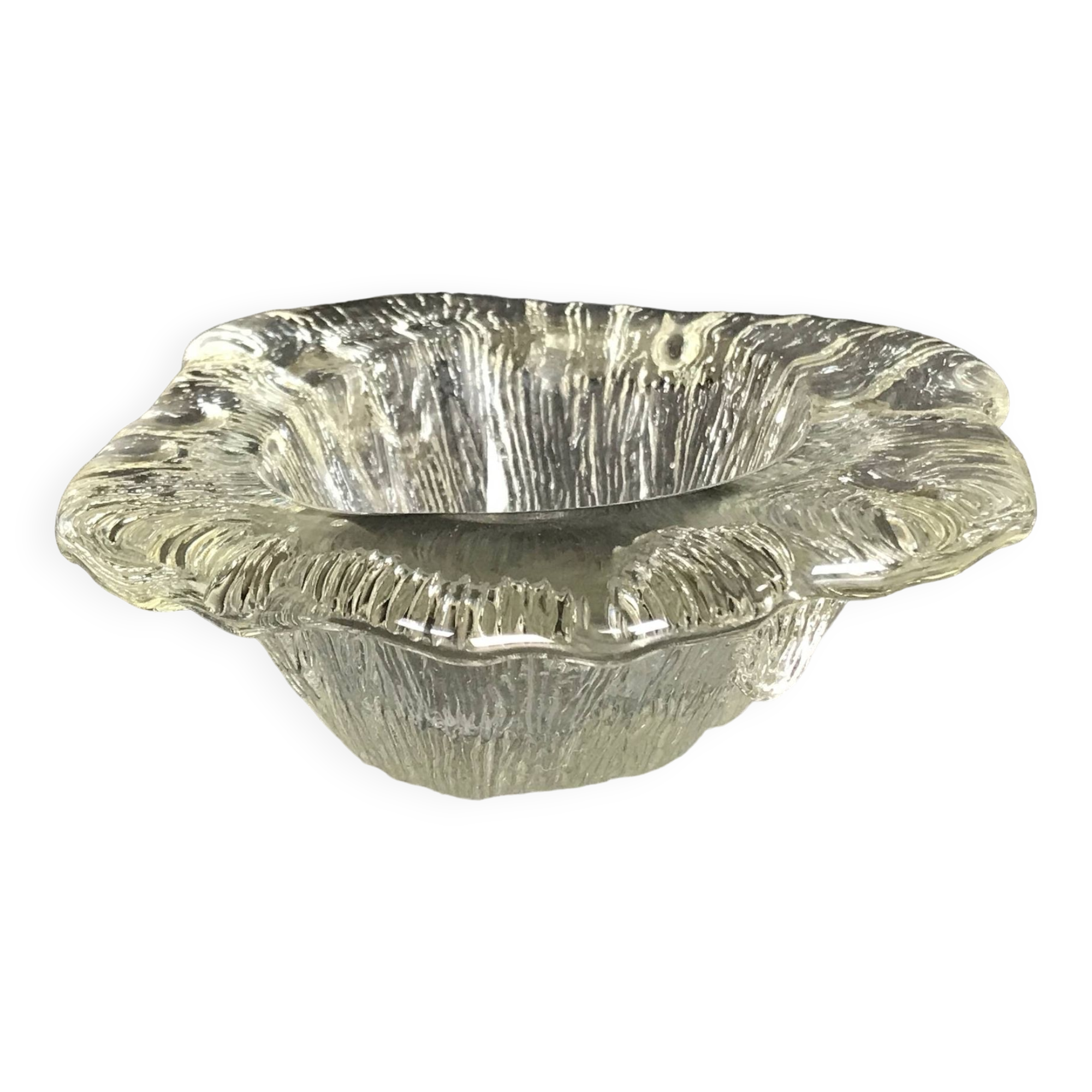 Blenko ashtray, pocket emptier in modernist glass, brutalist design, 1960