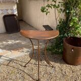 Artisanal wrought iron console table