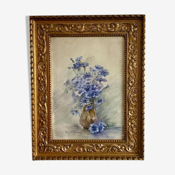 Watercolor 1905 and period frame
