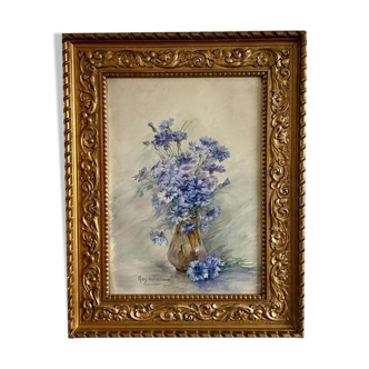 Watercolor 1905 and period frame