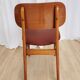 Vintage Beech Wood Dining Chair: Red Faux Leather, Made in Yugoslavia