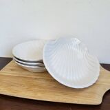 Vintage set of 4 shell-shaped bowls