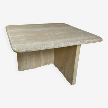 80s designer travertine coffee table
