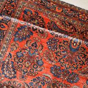 Handmade antique Persian Sarouk rug 4' x 6.4' (122cm x 195cm) 1920s - 1B790