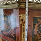 Louis XV bedside table or gueridon with floral motifs, 19th century.