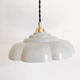 Suspension abat jour vintage gris perle