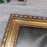 Gold-edged painting and still life fabric print