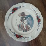 Large plate Sarreguemines France Obernai h.loux