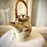 Teapot in vintage ceramic stoneware