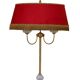Vintage brass floor lamp in scale and opaline 1950