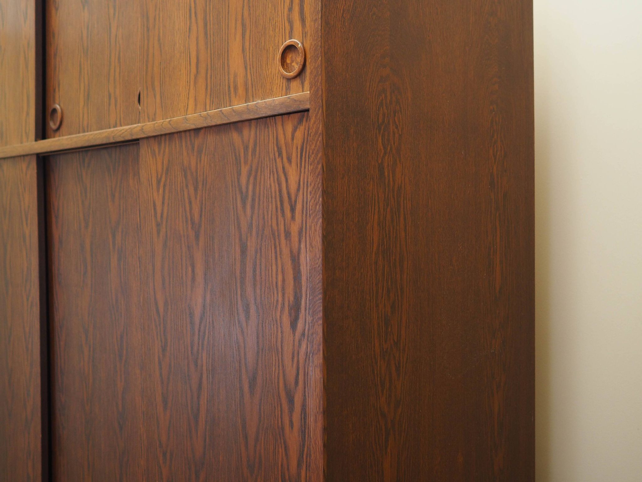 Oak wardrobe, Danish design, 1970s, manufactured by Tage Mogensen