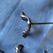 6 porte-couteaux anciens en métal argenté