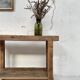 Establishment / console in raw wood