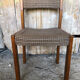 Set of 3 vintage 60s wooden fabric and tile chairs