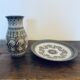Ensemble vase et assiette