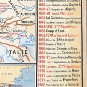 Old school map Hatier Briard 63, 1950 - France 1815 to 1914 (Rep