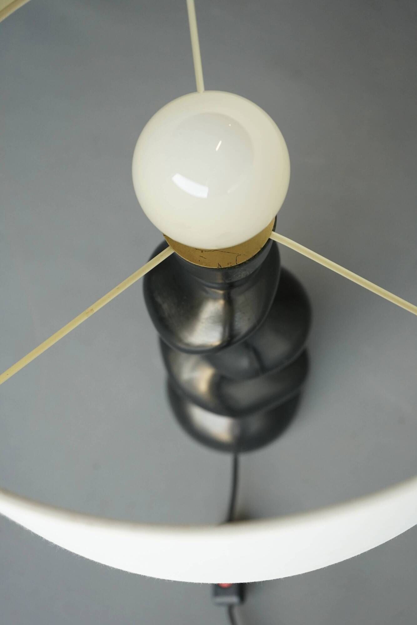 Temde model 42 Sculptural wooden Table Lamp. 1970s