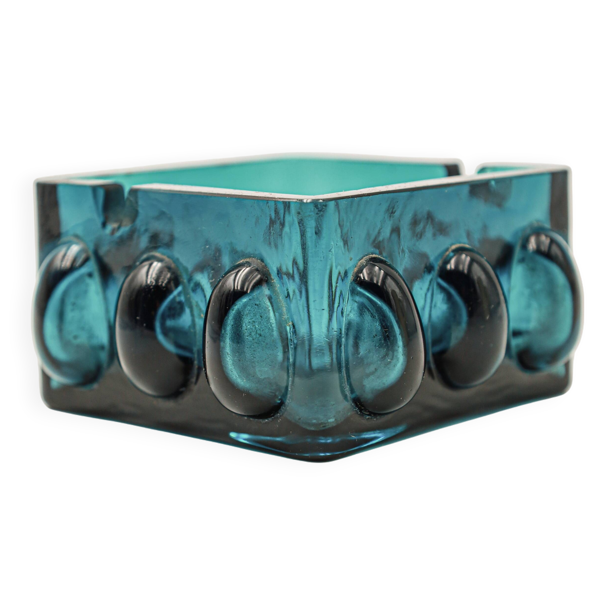 Space age ashtray Mid century bubbled glass design Wihelm Braun Feldweg