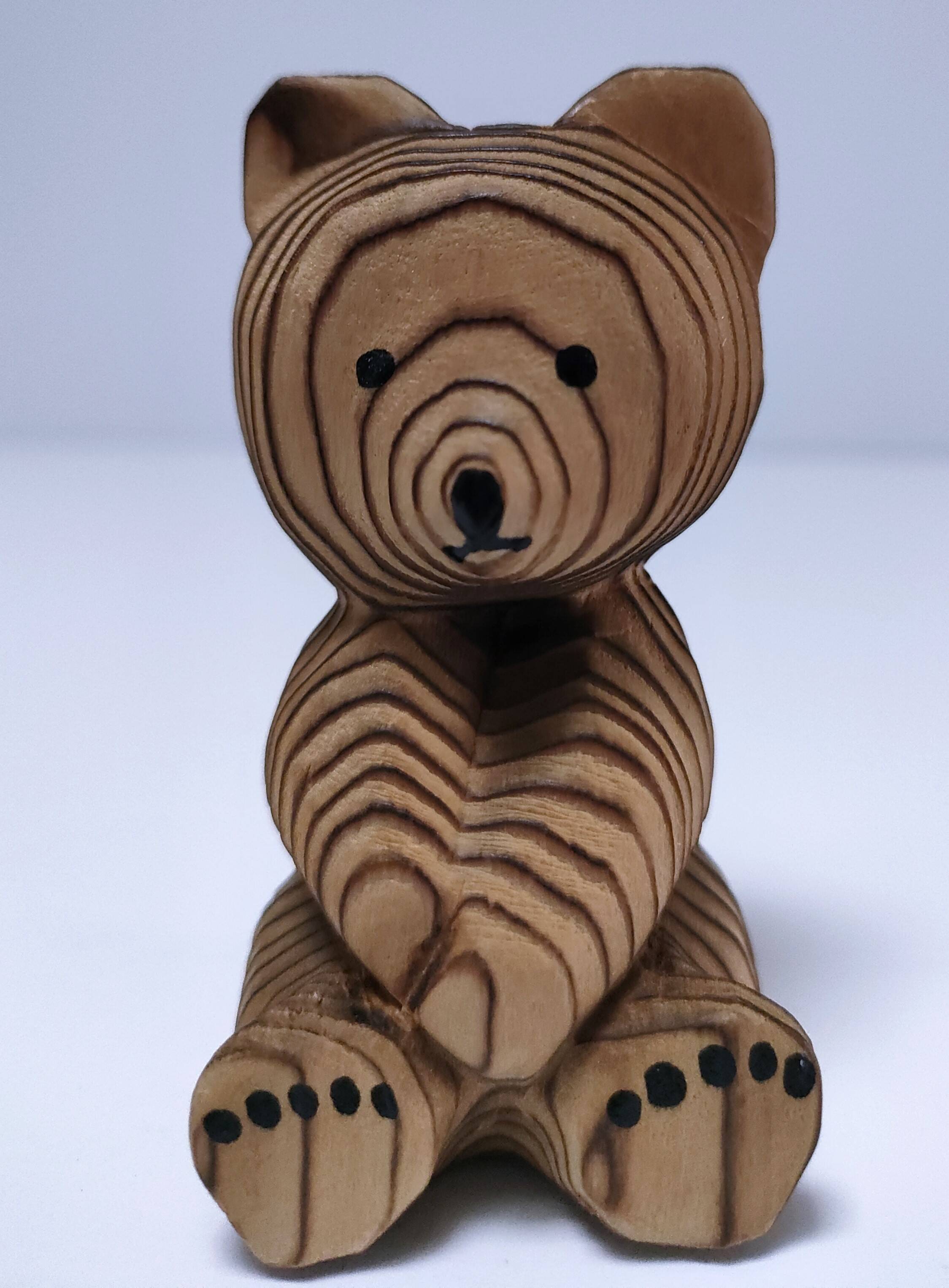 Carved wooden bear Ainu Japan vintage