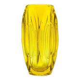 Art Deco vase, purple glass, designed by R. Schrotter, Inwald Glassworks, Czechoslovakia, 1930s